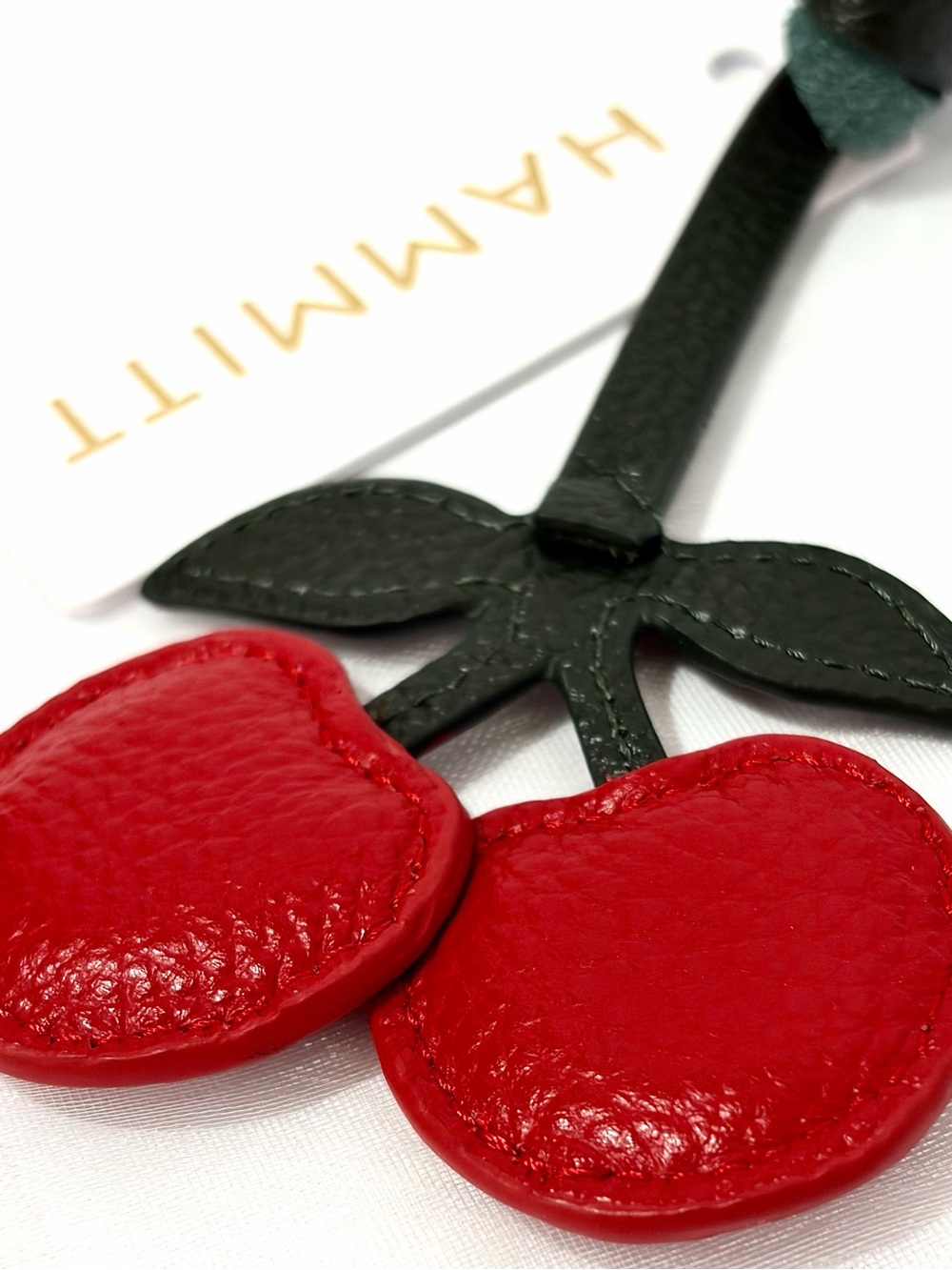 Hammitt Red Cherry Leather Bag Charm NWT